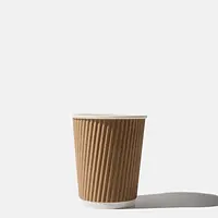 Kraft Paper Ripple Wall Coffee Cups - 8oz / 227ml