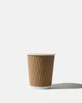 Kraft Paper Ripple Wall Coffee Cup - 8oz / 227ml