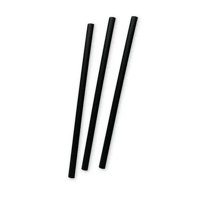 Black Bio Fibre Straws - 6 x 150mm