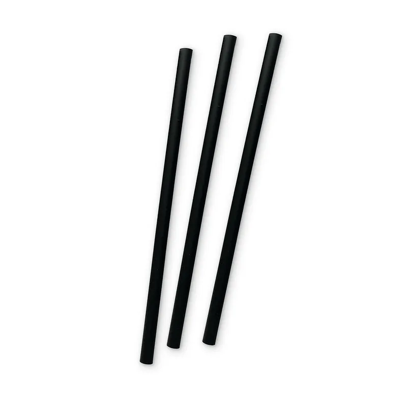 Black Bio Fibre Straws - 6 x 150mm