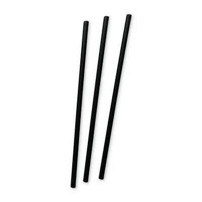 Black Bio Fibre Straws - 6 x 200mm