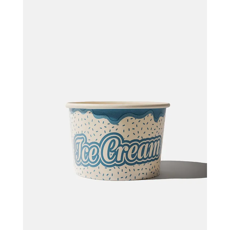 Blue Paper Ice Cream Cups - 10oz / 280ml