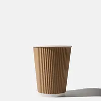 Kraft Paper Ripple Wall Coffee Cups - 12oz / 340ml