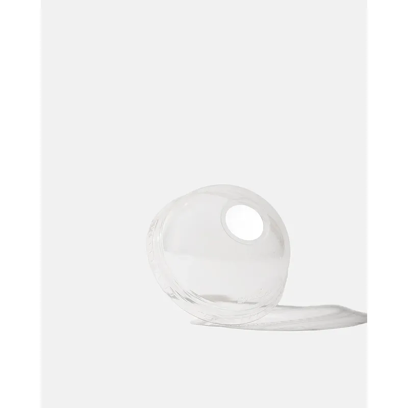 Clear rPET Smoothie Dome Lids - 16oz-20oz Compatible