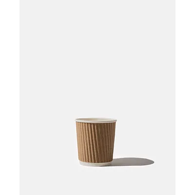 Kraft Paper Ripple Wall Coffee Cups - 4oz / 114ml