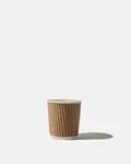 Kraft Paper Ripple Wall Coffee Cups - 4oz / 114ml