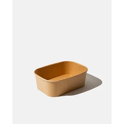 Kraft Rectangular Kraft Bowls - 750ml