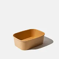 Kraft Rectangular Kraft Bowls - 750ml