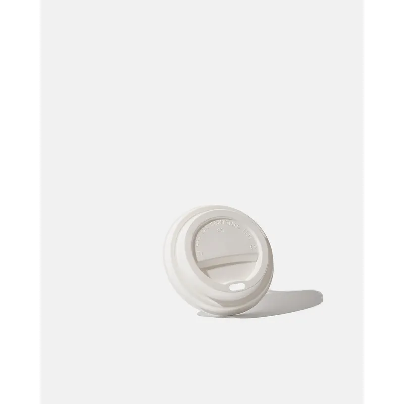 White PP Coffee Cup Sip Lids - 8oz / 227ml