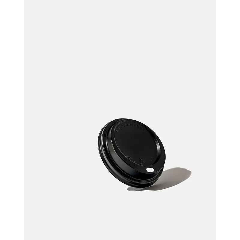 Black PP Coffee Cup Sip Lids - 12oz / 340ml