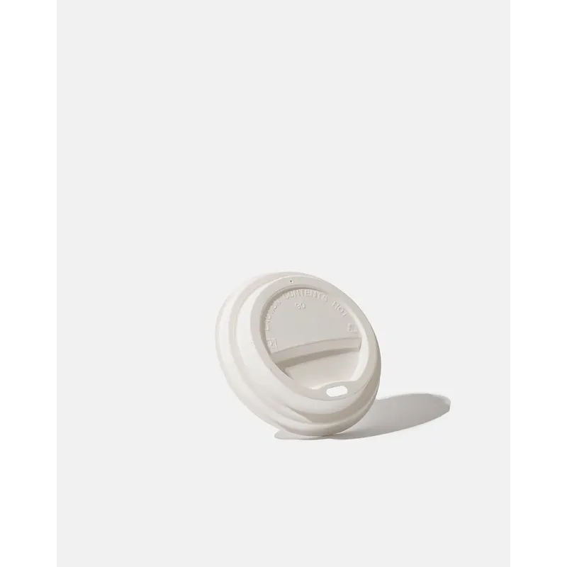 White PP Coffee Cup Sip Lids - 12oz / 340ml