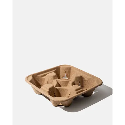 Pulp Fibre Cup Carriers - 4-Cup
