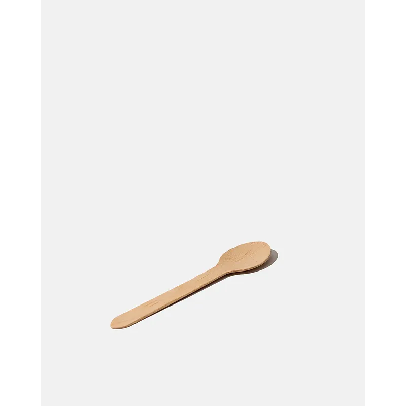 Wood Compostable Disposable Wooden Spoons - 6.5 inch