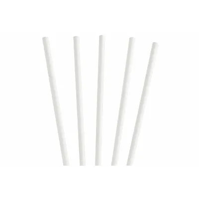 White Paper Straws - 6 x 200mm