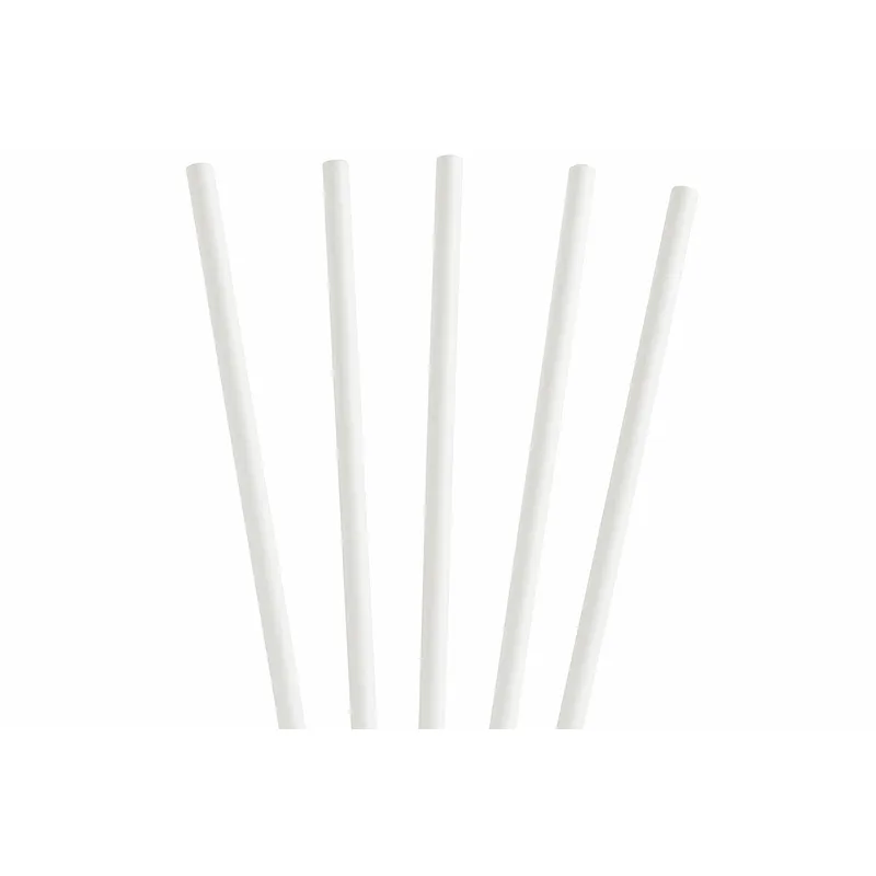 White Paper Straws - 6 x 200mm