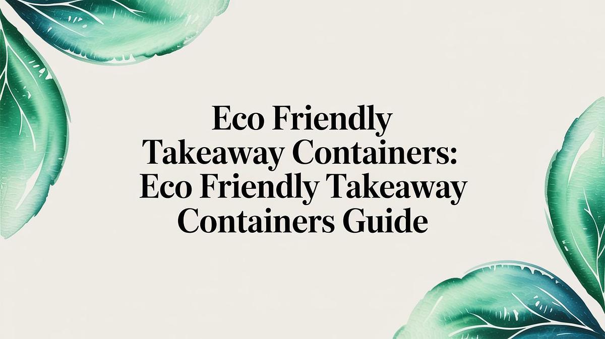 Eco Friendly Takeaway Containers: A Guide for UK Food Businesses
