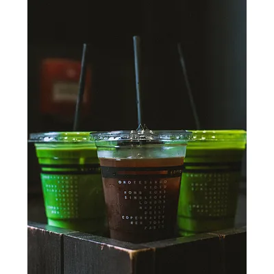 Clear rPET Smoothie Cups - 16oz / 455ml lifestyle