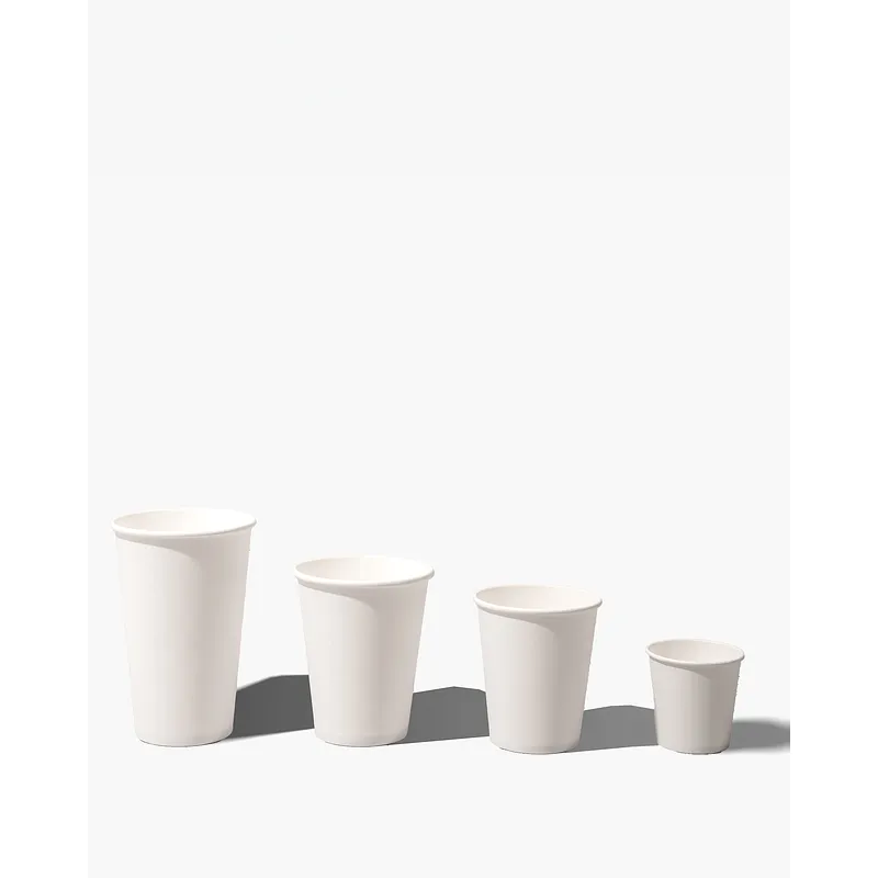 White Paper Single Wall Coffee Cups - 4oz / 114ml lifestyle