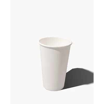 White Paper Single Wall Coffee Cups - 16oz / 455ml