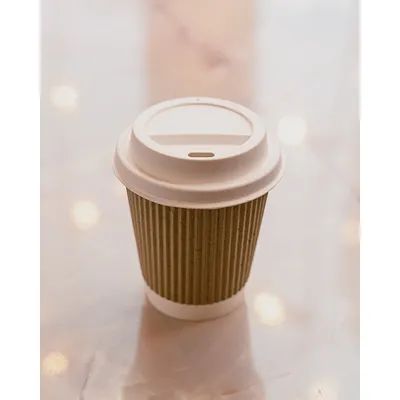 Kraft Paper Ripple Wall Coffee Cups - 8oz / 227ml lifestyle