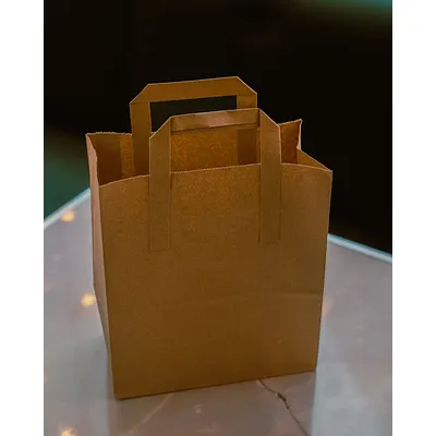 Kraft Flat Handle Bags - Small lifestyle