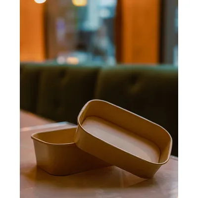 Kraft Rectangular Kraft Bowls - 500ml lifestyle