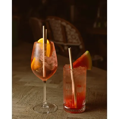 Bamboo Pulp Straws - 8 x 200mm lifestyle