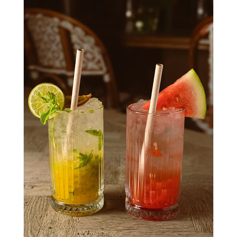 Bamboo Pulp Straws - 6 x 200mm lifestyle