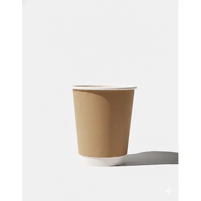 Kraft Paper Double Wall Coffee Cups - 8oz / 227ml