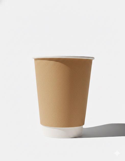 Kraft Paper Double Wall Coffee Cups - 12oz / 340ml