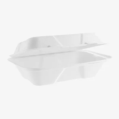 Vegware Bagasse Clamshell - 155 x 228 x 74mm