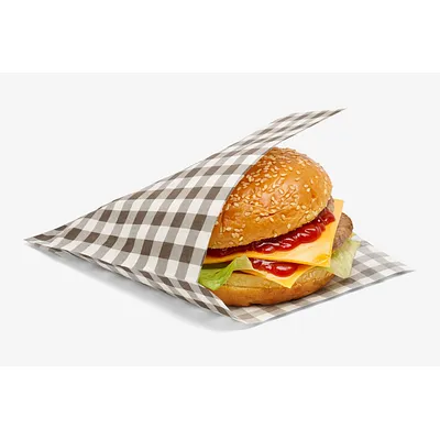 Black Gingham 2 Open-Sided Bags - 160 x 170mm