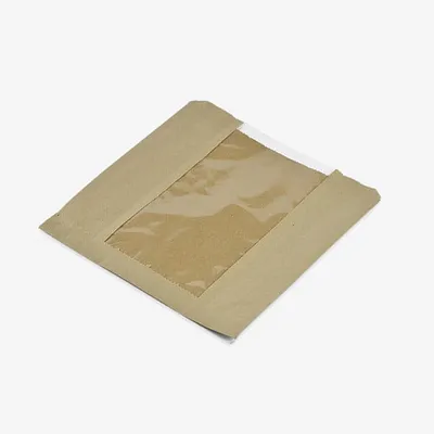 Vegware Kraft Window Bag - 216 x 216mm