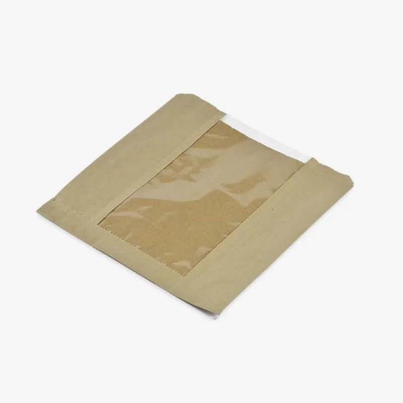 Vegware Kraft Window Bag - 216 x 216mm