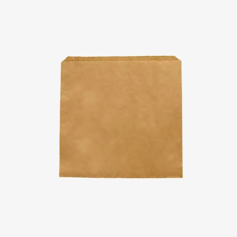 Vegware Kraft Flat Bag - 178 x 178mm