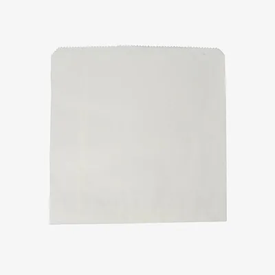 Vegware White Kraft Flat Bag - 10 x 10 inch