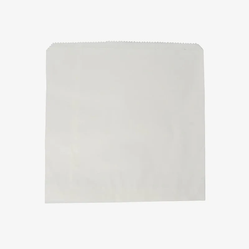 Vegware White Kraft Flat Bag - 10 x 10