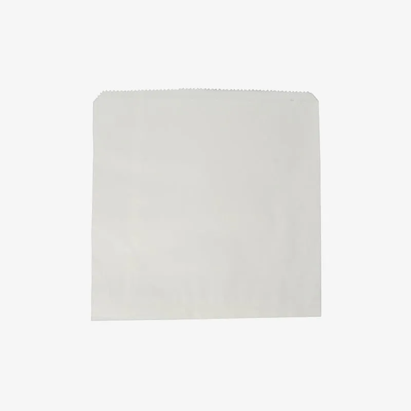 Vegware White Kraft Flat Bag - 178 x 178mm