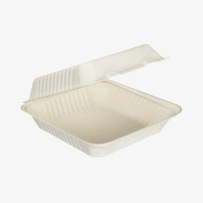 White Fibre Clamshell Box - 9in