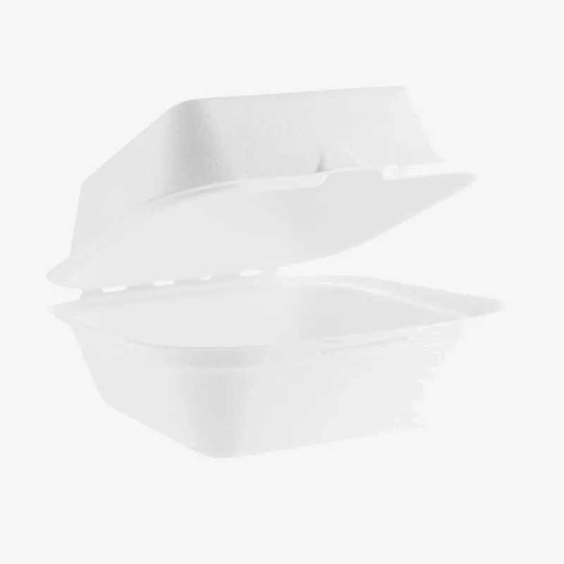 Vegware Bagasse Heavyweight Burger Box - 5in