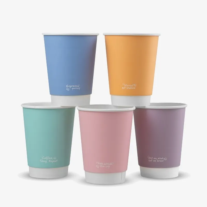 Vegware Feel Good Double Wall Hot Cup - 12oz