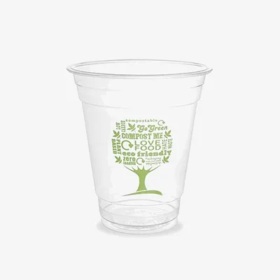 Vegware PLA Cold Cup, 96 Series Green Tree - 12oz