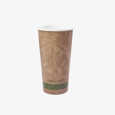 Vegware Brown Kraft Single Wall Takeaway Hot Cup, 89 Series - 16oz