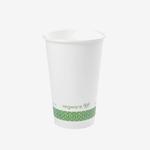 Vegware White Single Wall Takeaway Hot Cup, 89 Series - 16oz