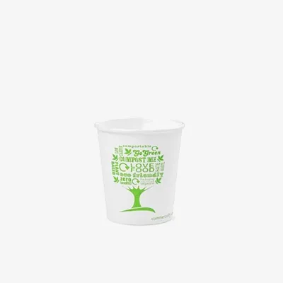 Vegware Single Wall Hot Cup, 62 Series Green Tree - 4oz