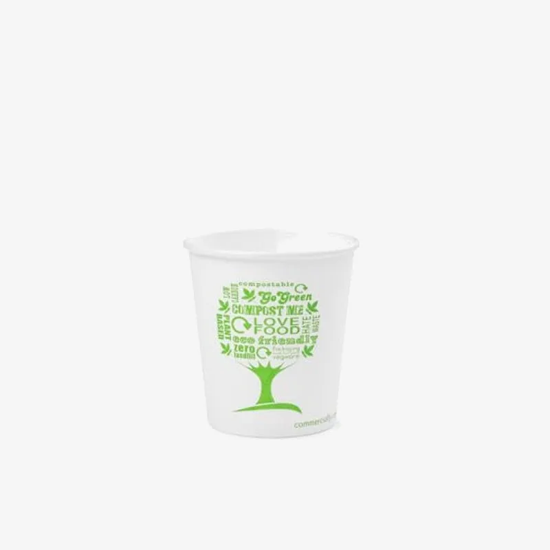 Vegware Single Wall Hot Cup, 62 Series Green Tree - 4oz