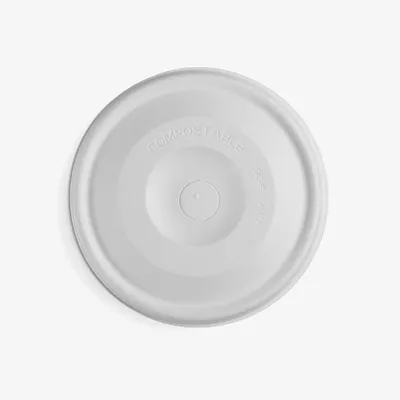 Vegware Fibre 89-Series Nourish Flat Lid STRAW SLOT - 94 x 10mm