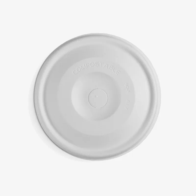 Vegware Fibre 89-Series Nourish Flat Lid STRAW SLOT - 94 x 10mm