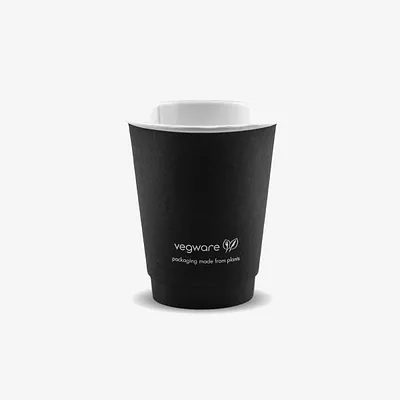 Vegware Black Double Wall Takeaway Cup - 8oz