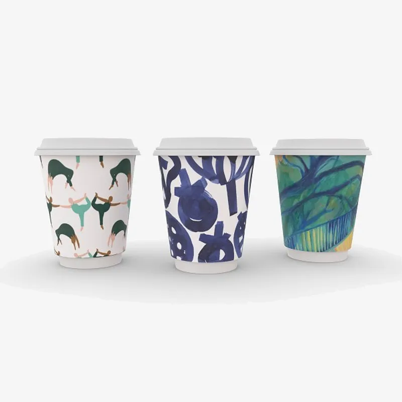 Vegware Gallery Design Double Wall Hot Takeaway Cup, 79-series - 8oz